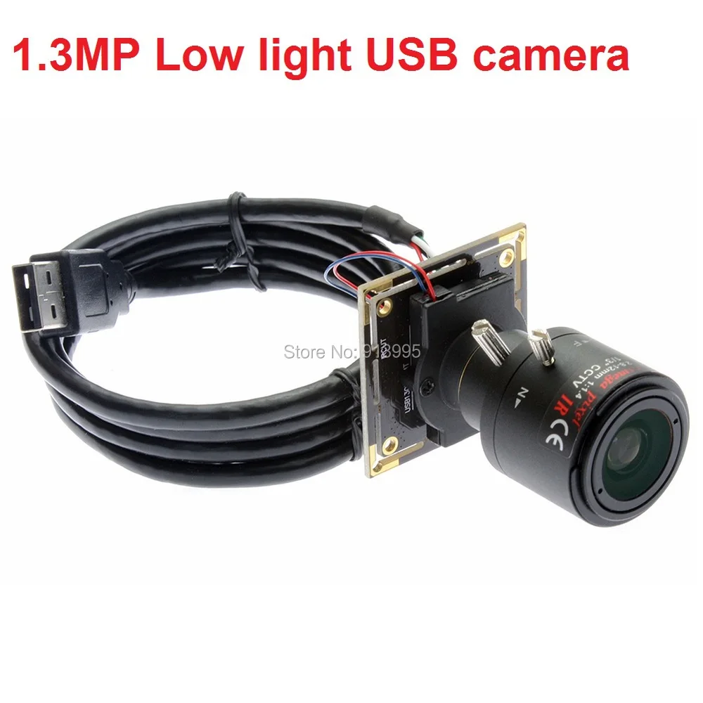 1,3 Мегапиксельная 960P HD 0.01lux AR0130 1/3 CMOS 2.8-12 мм объектив USB Плата Модуль камеры ВИДЕОНАБЛЮДЕНИЯ с переменным фокусным расстоянием камера с низкой освещенностью