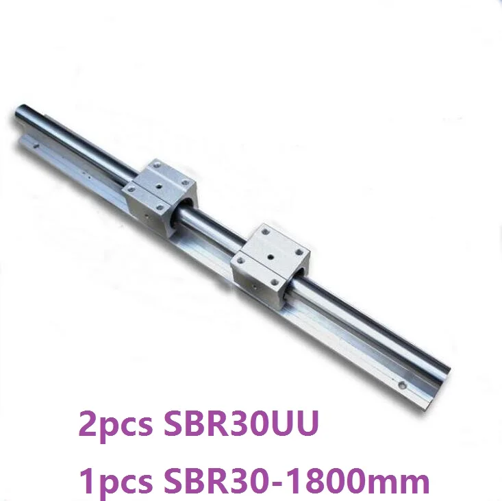 1 шт. линейная направляющая SBR30 -L 1800 мм + 2 шт. линейные блоки SBR30UU для деталей фрезерного станка с ЧПУ