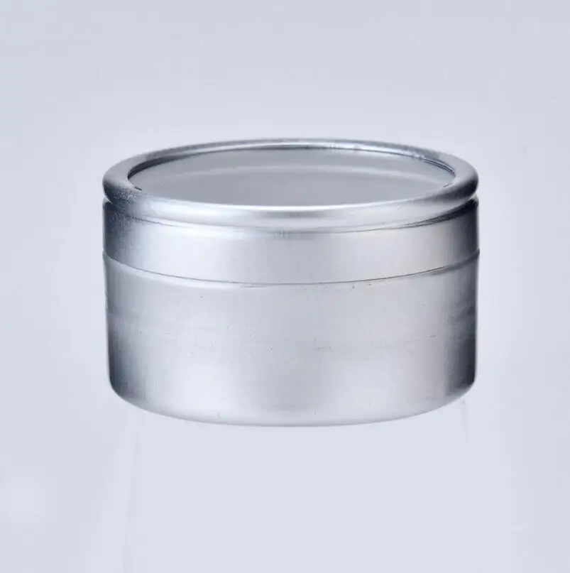 10 г Пустой алюминиевый контейнер для крема для косметических образцов с крышкой с окошком, маленькая банка для губной помады, баночки для бальзама для губ LX1308