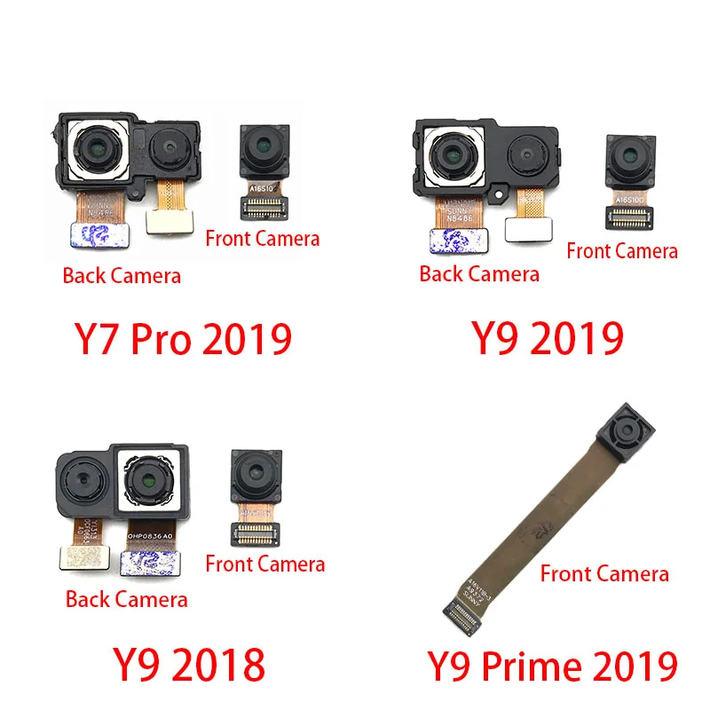 10 шт./лот, Гибкий Кабель для передней и задней камеры Huawei Y6 Prime Y7 Pro Y9 2018 2019, Запасные Части Для Модуля основной Камеры, Задняя Часть