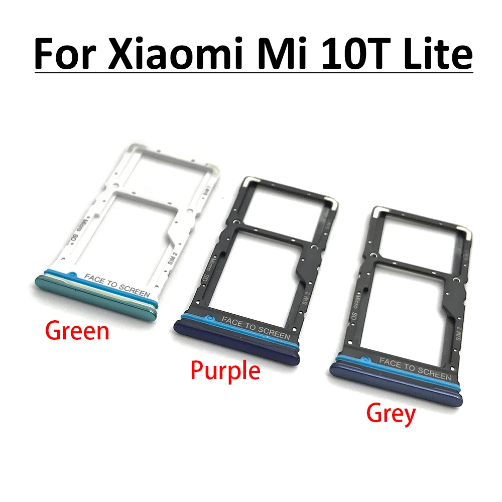 10 шт./лот, слот для лотка для SIM-карты, аксессуары-адаптер для Xiaomi Mi 10T Mi10T Lite