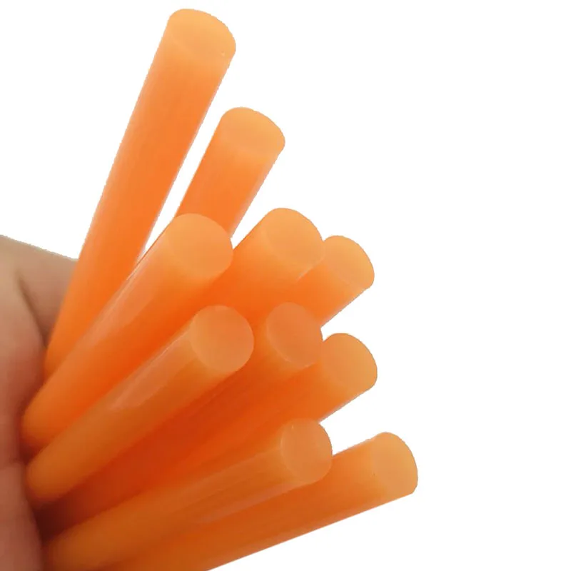 10 Шт Оранжевый Цвет 7 мм Термоклеевые Палочки Для Электрического Клеевого Пистолета Car Audio Craft Repair Sticks Клейкая Сургучная Палочка