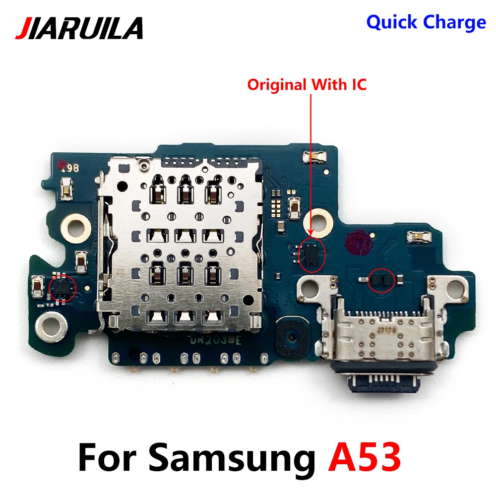 10 Шт. Оригинальный USB-порт для зарядки, плата с гибким кабелем, разъем Для Samsung A53 5G A536