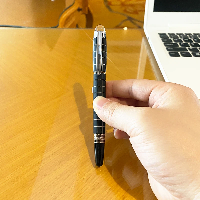 100% Абсолютно новая роскошная черная классическая шариковая ручка для подписи, офисные школьные письменные принадлежности, канцелярская сетка