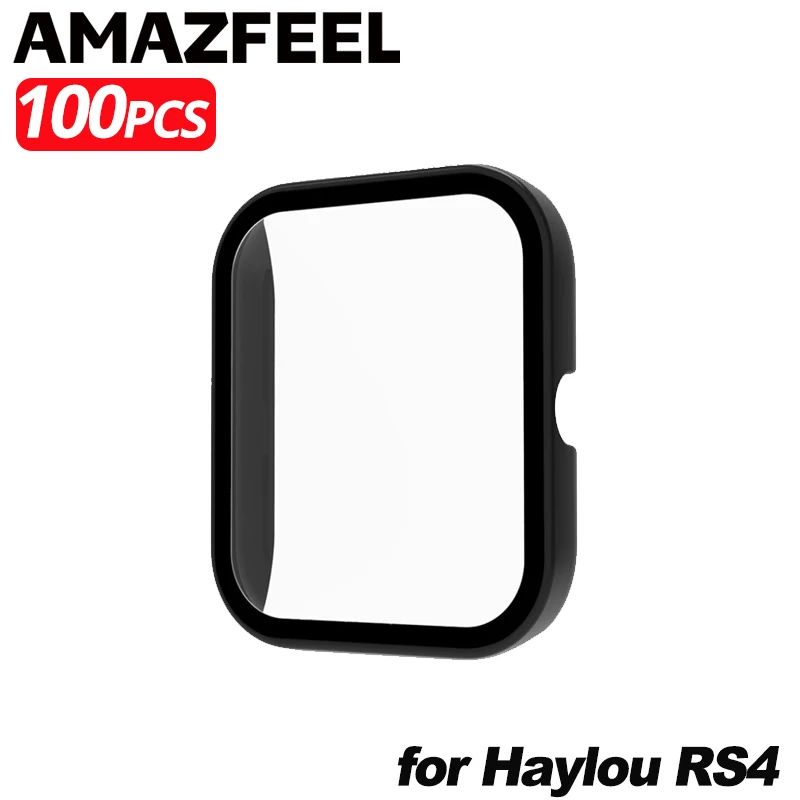 100 шт./50 шт. Чехлы для смарт-часов Haylou RS4/RS4 Plus, Защитный чехол для Смарт-часов, жесткий чехол для ПК + Стеклянная пленка для бампера Haylou RS 4
