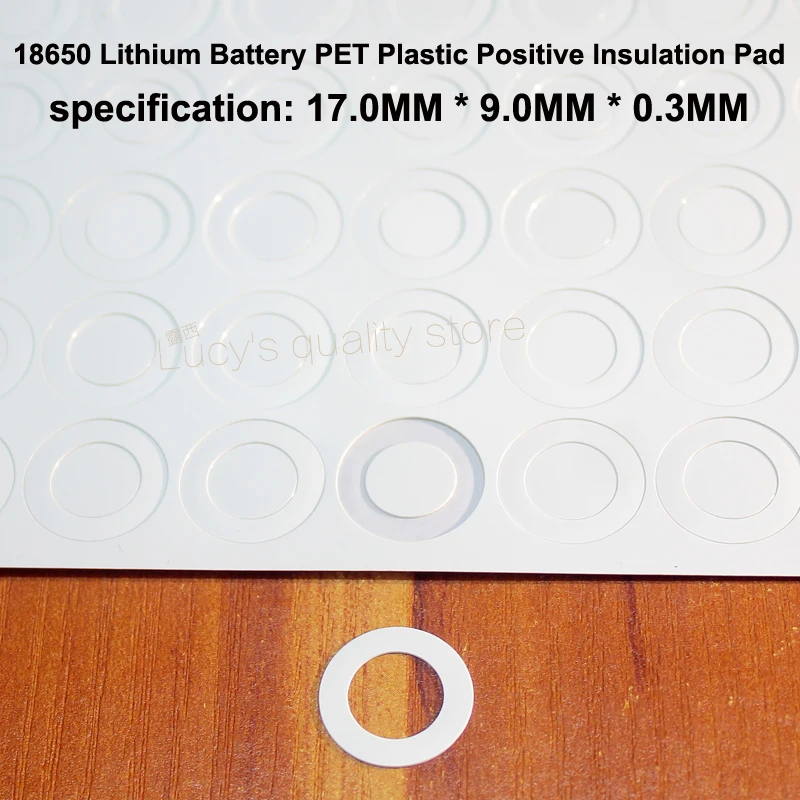 100 шт./лот, литиевая батарея 18650, ПЭТ Пластиковая изоляционная заготовка, полый коврик для лица, изоляционный беспорядок 17*9.0*0.3