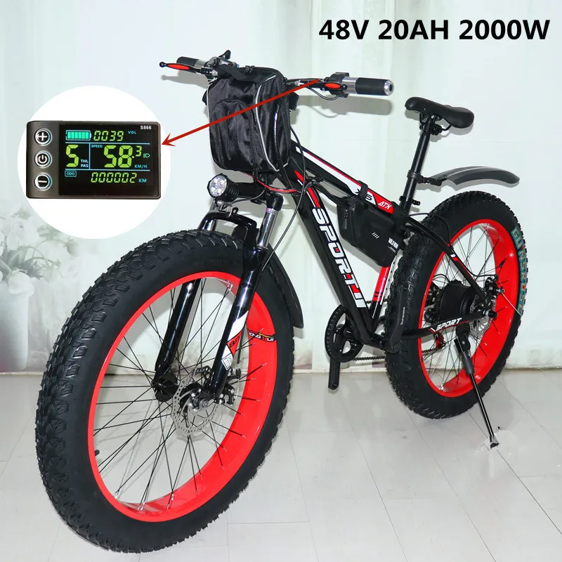 1000 Вт 2000 Вт мощность, горный велосипед, литиевый электрический велосипед, 48 В 20 ач, электрический велосипед, eBike, электрический велосипед, электрический снегоход