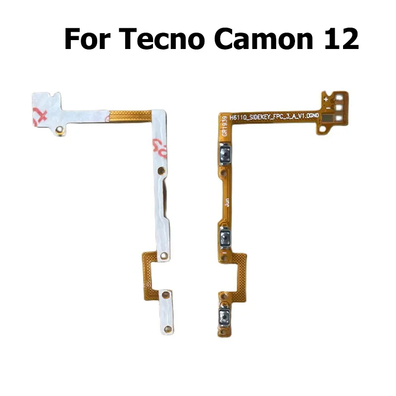 10ШТ Кнопка Включения Выключения Кнопка Регулировки громкости Гибкий Кабель для Tecno Camon 12