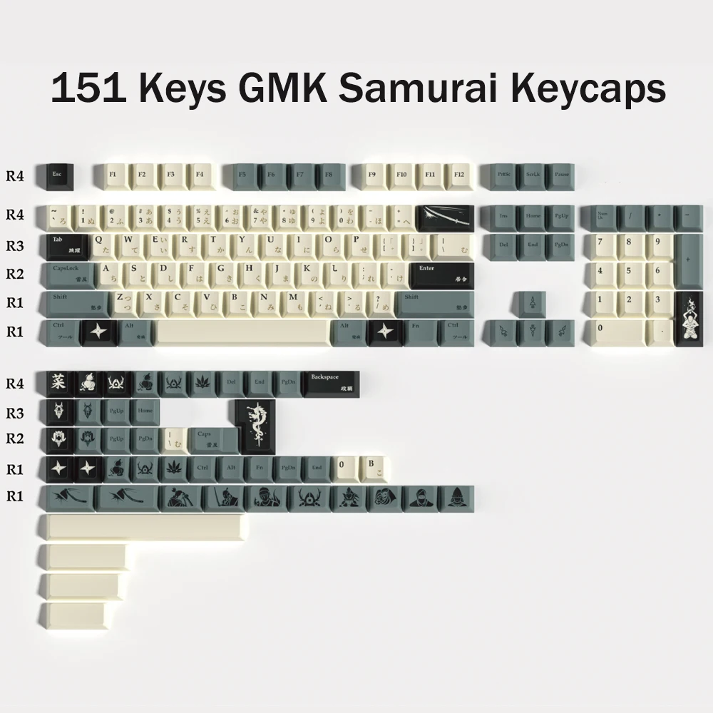 151 Клавиша GMK Samurai Keycaps Японский Вишневый Профиль PBT Сублимационный Краситель Keycap Для MX Switch Механическая Клавиатура ISO Enter