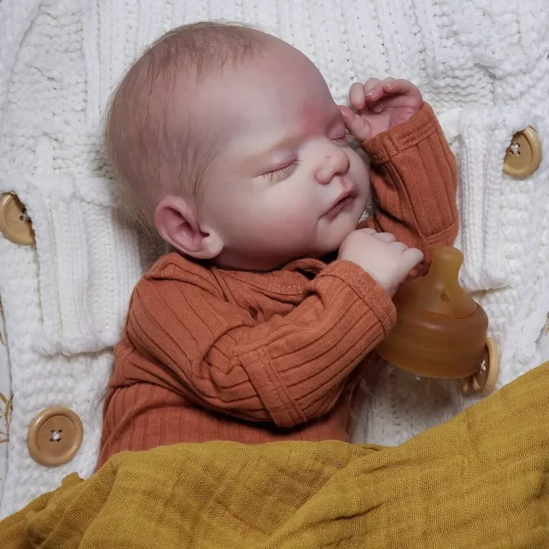 18-дюймовые muñecas Sam Ручной работы из мягкого силиконового винила Reborn Baby, расписанные художниками мохером для новорожденных
