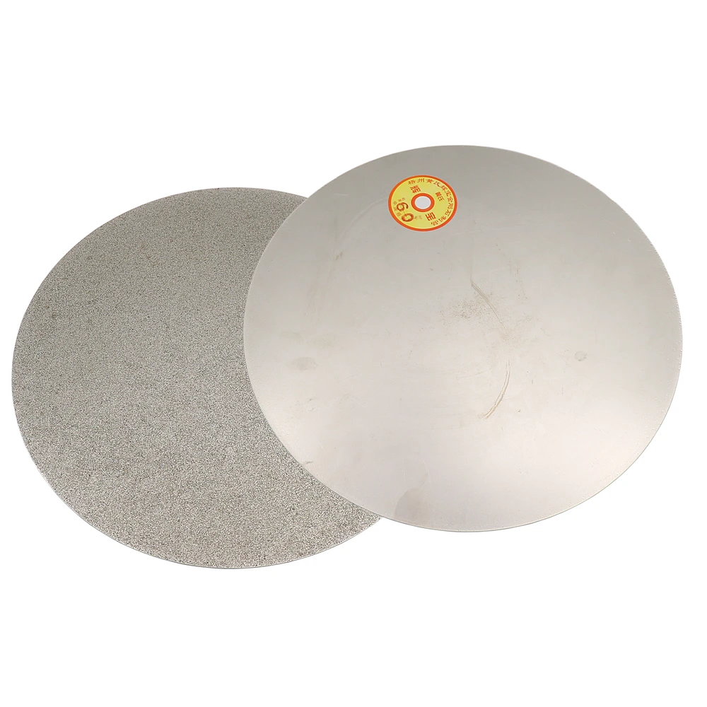 1ШТ 12-дюймовый 300-мм алмазный шлифовальный диск Без центрального отверстия, Абразивные круги с плоским круговым покрытием для ювелирных инструментов с драгоценными камнями