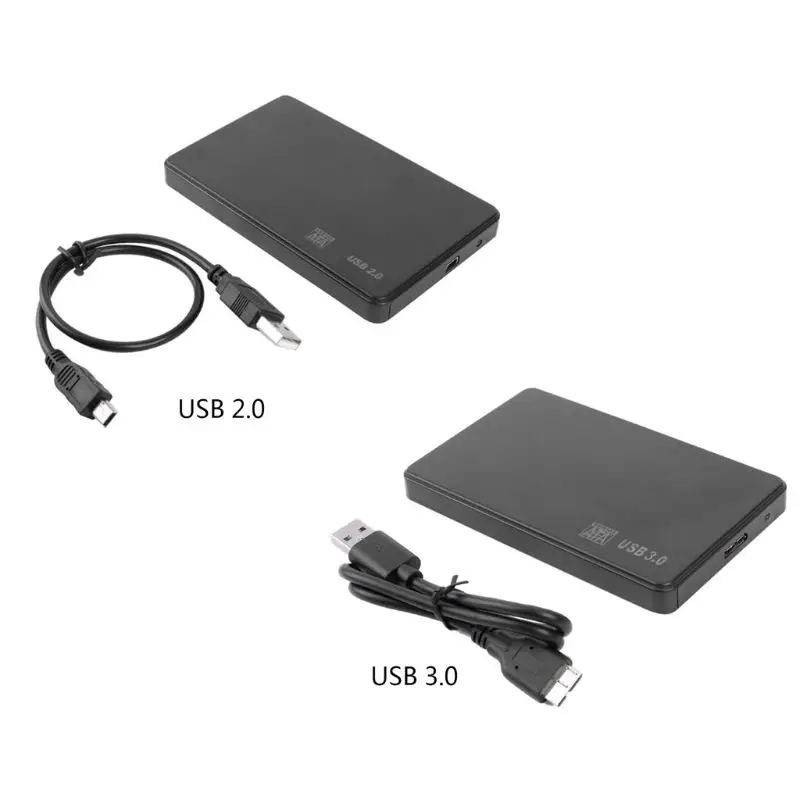 2,5 дюймовый жесткий диск SSD для кейса с адаптером USB 2,0 Бесплатная коробка 6 Гбит/с, жесткий корпус, поддержка жесткого диска объемом 2 ТБ
