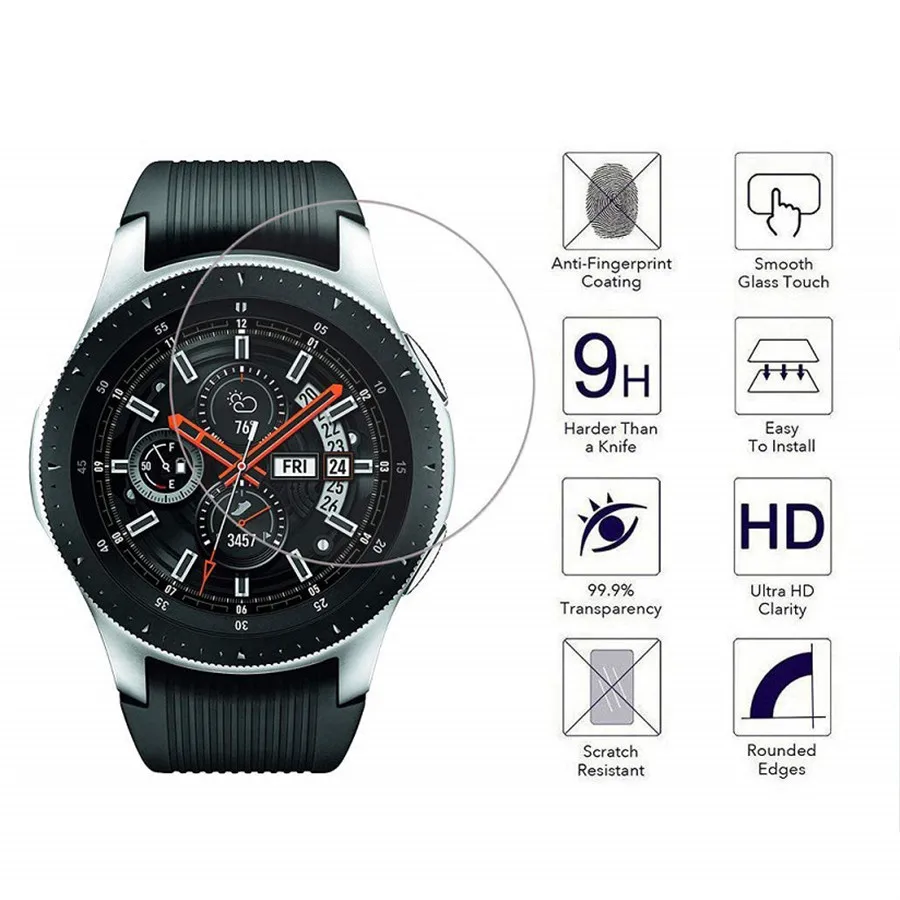 2 шт./лот Часы Из закаленного Стекла Для Samsung Galaxy Watch 42 мм 46 мм Защитная Пленка Для Экрана Watch 3 41 45 мм Gear S3 SmartWatch