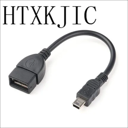 20 шт./лот, 10-сантиметровый USB-хост-кабель mini a male-USB A female OTG для настольного ПК, кабель