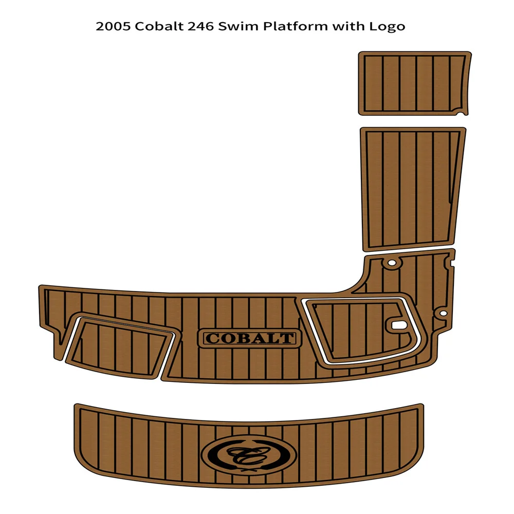 2005 Cobalt 246, Подножка для платформы для плавания, Коврик для пола из пены EVA, Искусственный тик