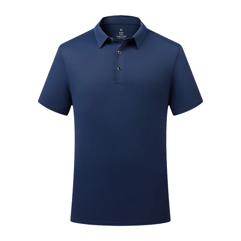 2022 Летняя Новая мужская футболка Bingshi с коротким рукавом чистого цвета, высококачественная мужская деловая молодежная рубашка поло с коротким рукавом