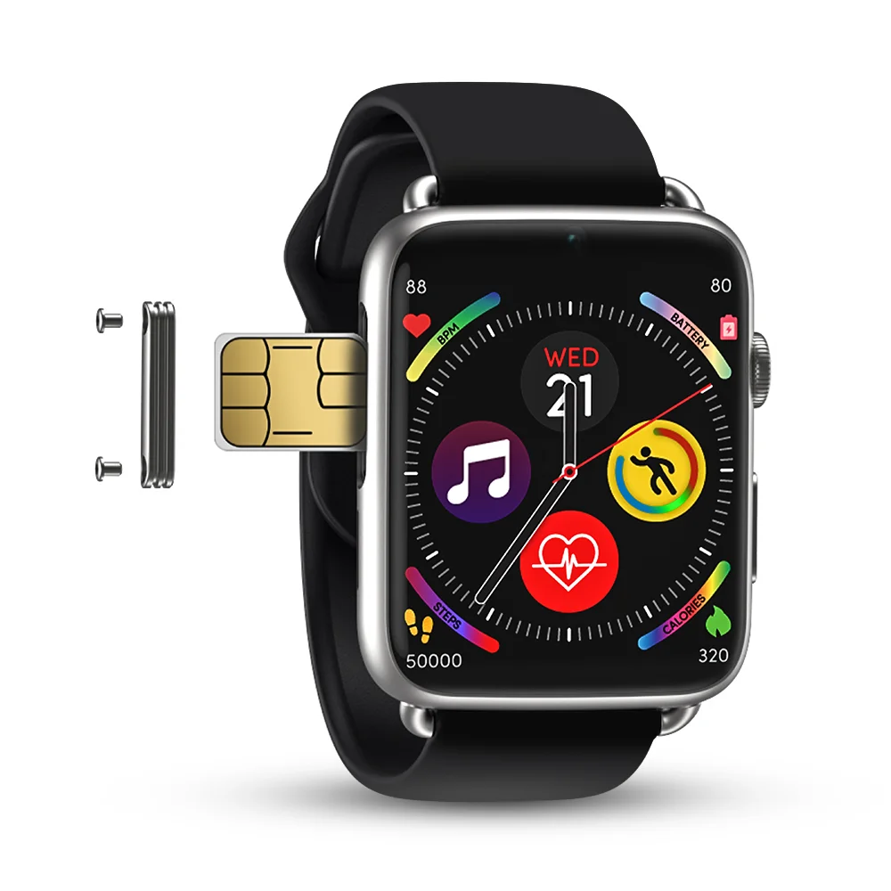 2022 Смарт-часы Новейшие 4G Смарт-часы со встроенной программируемой sim-картой 1,88-дюймовые Роскошные смарт-часы Android 7,1 DM20 с GPS WIFI