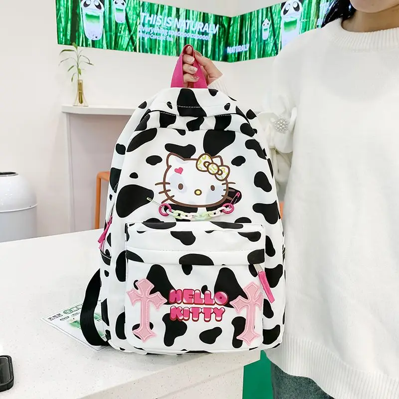 2023 HelloKitty Школьный рюкзак Kawaii Sanrio, студенческий Мультяшный рюкзак Большой емкости, Милая дорожная сумка для девочек, детский подарок На День рождения