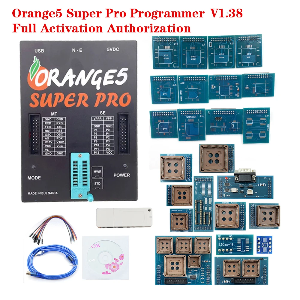 2023 Orange5 Super Pro V1.38 Полная авторизация Активации Orange 5 Программатор ECU Программирование для Airb-ag Dash Module Key Prog