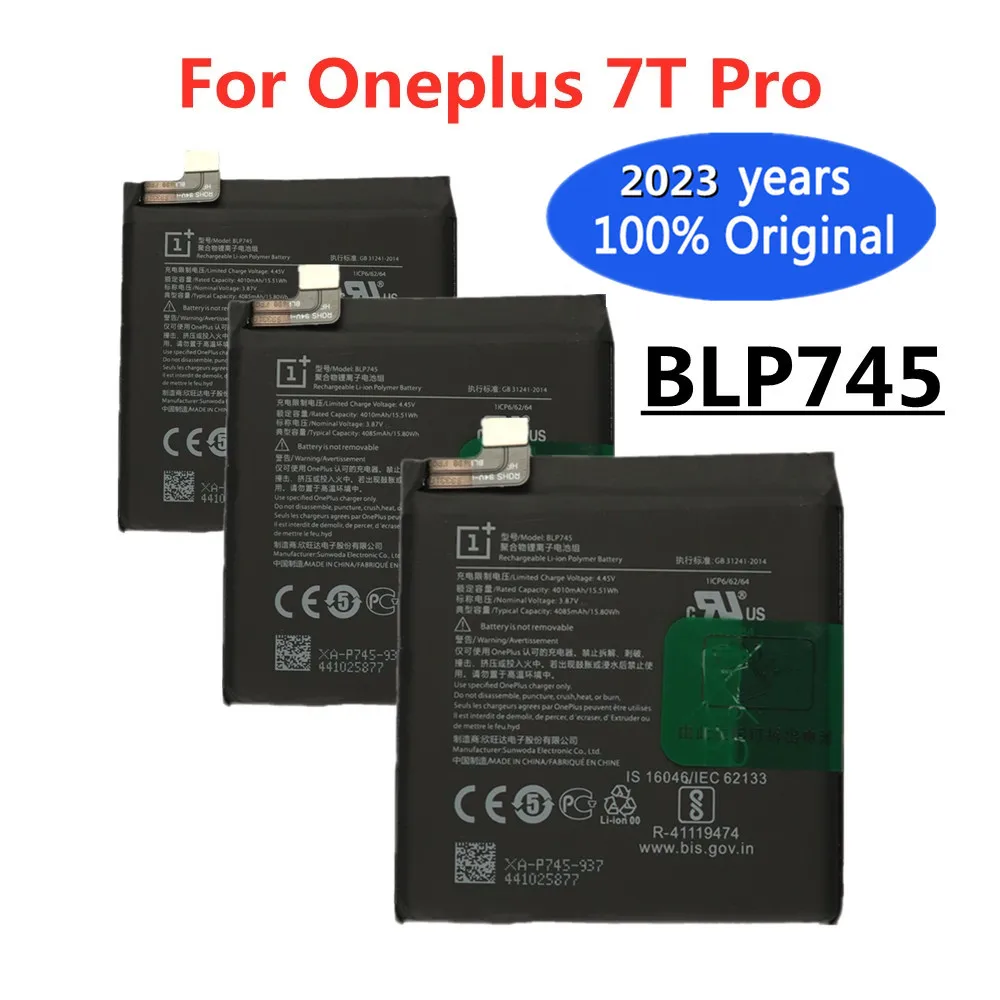 2023 Года Высокое Качество BLP745 Оригинальный Аккумулятор Для OnePlus 7T Pro 7TPro Емкостью 4000 мАч Сменные Аккумуляторы