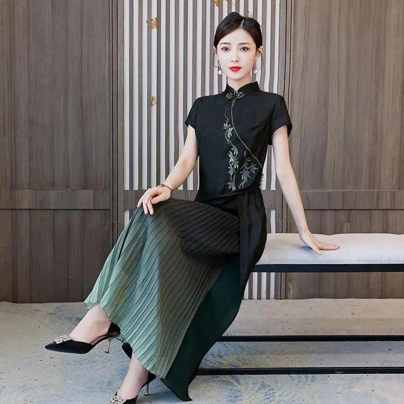 2023 китайское женское ципао оверсайз, улучшенное платье чонсам, женское летнее ретро повседневное элегантное вечернее платье ao dai qipao