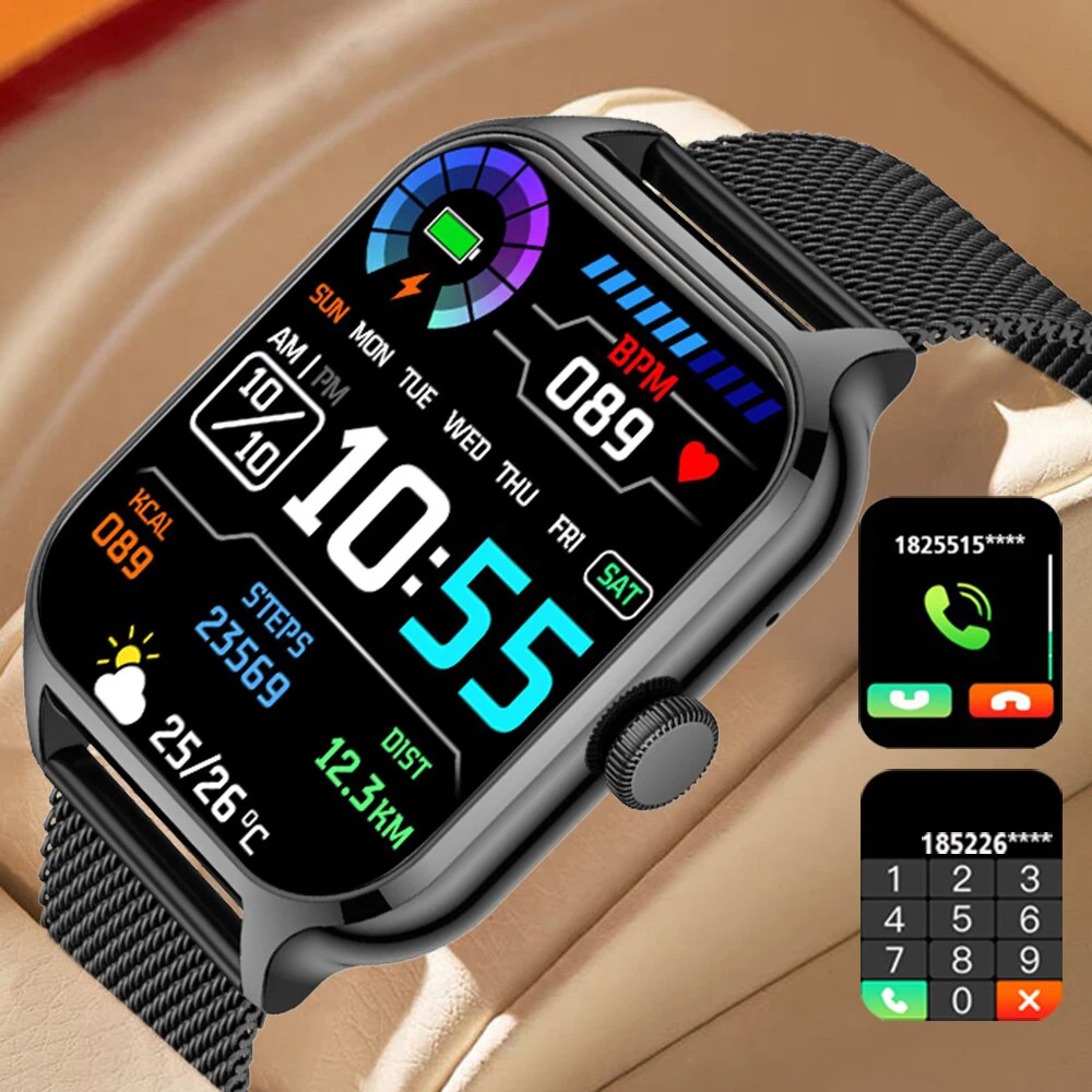 2023 Новые Женские Умные часы Bluetooth-вызов, Пульсометр, датчик кислорода в крови, Спортивные Смарт-часы для женщин и мужчин для IOS Androird для Xiaomi