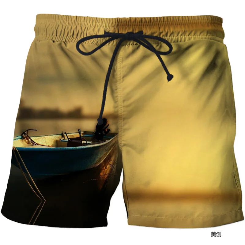 2023 Новые летние шорты мужская мода hot fish 3d короткие пляжные для серфинга повседневные мужские быстросохнущие брюки спортивный купальник