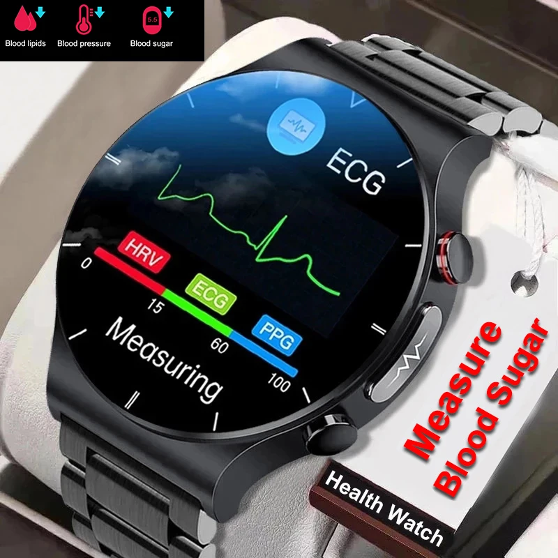 2023 Новые Смарт-часы для Мужчин ECG + PPG для измерения артериального давления, определения уровня глюкозы, Лазерной терапии, Умные часы для Мужчин для Xiaomi Huawei
