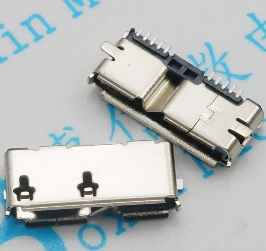 2шт Micro USB 3.0 B Тип SMT Розетка SMD 2 10pin USB Разъем для Мобильных Жестких дисков Интерфейс передачи данных