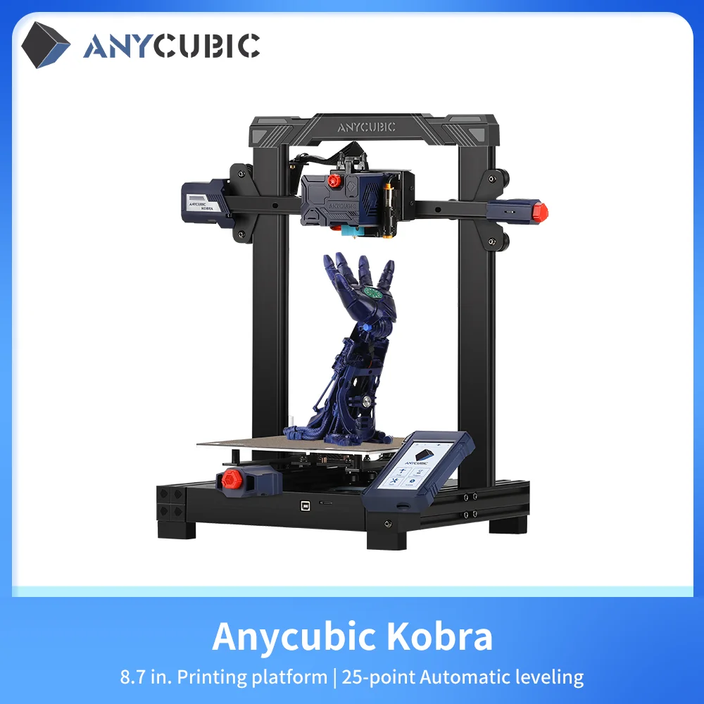 3D-принтер ANYCUBIC KOBRA FDM 3D-принтеры Автоматическое выравнивание Большой Размер сборки Прямой Экструдер 3D-печать с Гибкой платформой