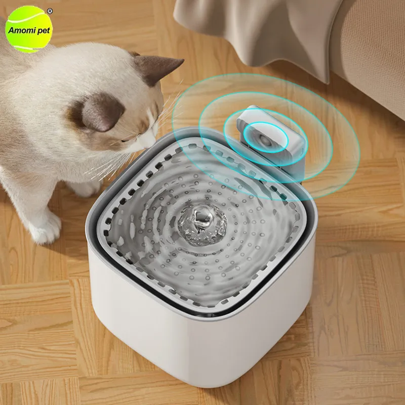 3л Автоматический фонтан для кошек Интеллектуальный диспенсер для питья домашних кошек Режим зарядки Автоматическая сенсорная поилка для фонтана для кошек