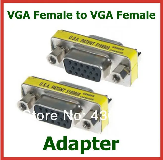 50шт 15-контактный адаптер VGA Female to VGA Female, удлинитель VGA, конвертер