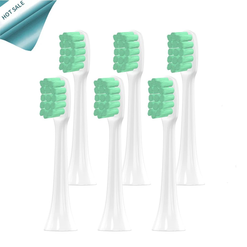 6 Шт. для Soocas X3 X1 X5 Головки зубных щеток для Xiaomi Mijia X3 Головка Зубной Щетки Звуковая Электрическая Сменная Головка Зубной Щетки