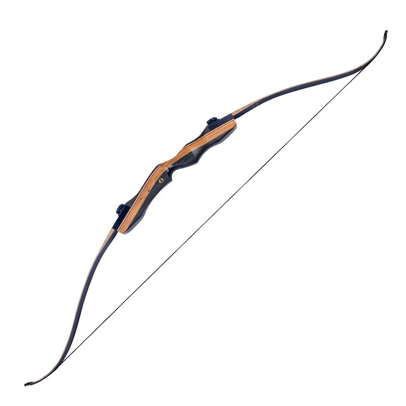 62 ‘Изогнутый лук 30-50 фунтов Деревянная ручка Бамбуковые ламинированные конечности с аксессуаром для стрельбы из лука Охотничья стрельба