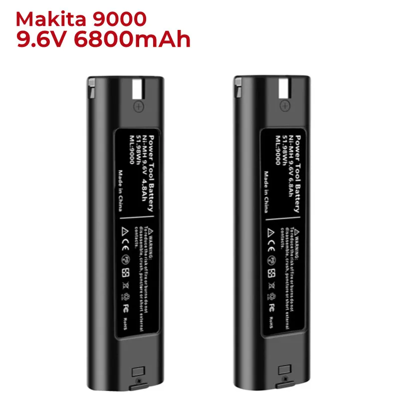 9,6 V 6.8Ah Ni-MH Аккумулятор Замена Для Makita 9000 9002 9033, 6095D 6096D 6093D 6012HD DA391D 5090D 4390D 5090D 8402VD ML902