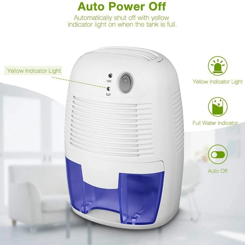 AD-Mini Осушитель воздуха USB Портативный Осушитель воздуха С электрическим охлаждением С резервуаром для воды объемом 500 мл Для Дома, Спальни, кухни, офиса, Автомобиля
