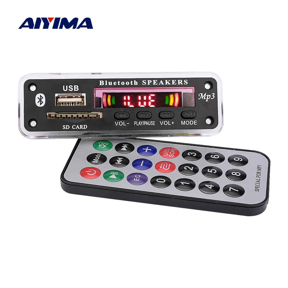 AIYIMA Bluetooth MP3 Декодер Плата WMA WAV FLAC APE Декодирование AUX USB SD FM Радио Музыкальный Плеер Для Усилителя Динамика Bluetooth