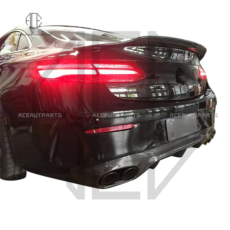 AMG E53 E63 Coupe диффузор подходит для Mercedes E class W238 Benz черный серебристый конец выхлопной трубы для губ заднего бампера спортивного автомобиля bodykit