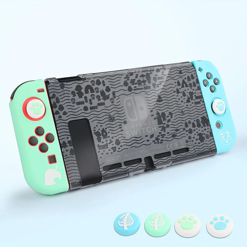 Animal Crossing Прозрачный Кристально чистый жесткий чехол, защитный чехол для Nintendo Switch NS JoyCon, мягкая задняя крышка корпуса