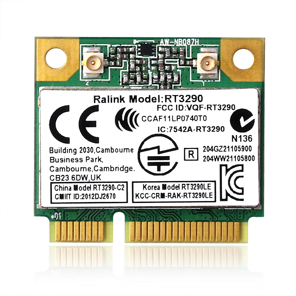 AW-NB087H Ralink RT3290 Чипсет IEEE 802.11 b/g/n 150 Мбит/с Bluetooth 3.0HS Половинный Размер МИНИ PCIe Беспроводная карта Wi-Fi WLAN Адаптер