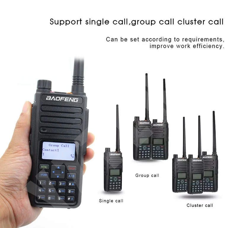 Baofeng DR-1801UV Цифровая портативная рация VHF/UHF Двухдиапазонный DMR Tier1 Tier2 Tier II Двойной временной интервал Цифровое/Аналоговое радио DM-860