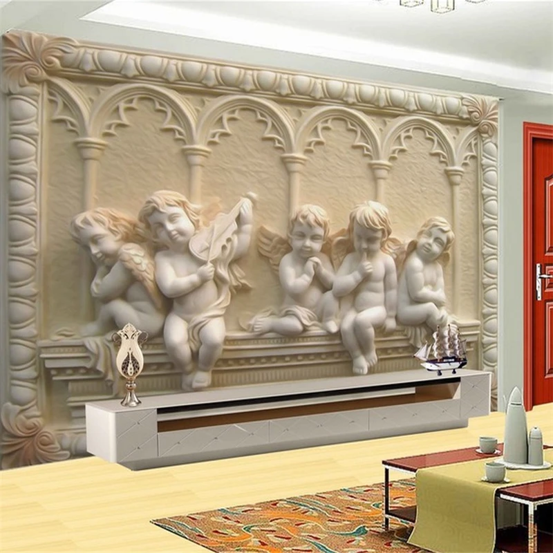 beibehang papel de parede 3D крупномасштабные фрески на заказ гостиная диван спальня телевизор настенный фон персонажи в стиле Буу обои