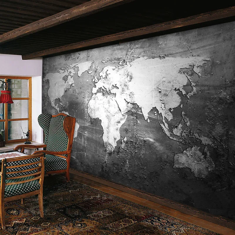 beibehang Пользовательские Обои 3d фреска в стиле ретро Карта мира Обои, Покрывающие Кабинет ТВ Фон Обои для домашнего декора обои