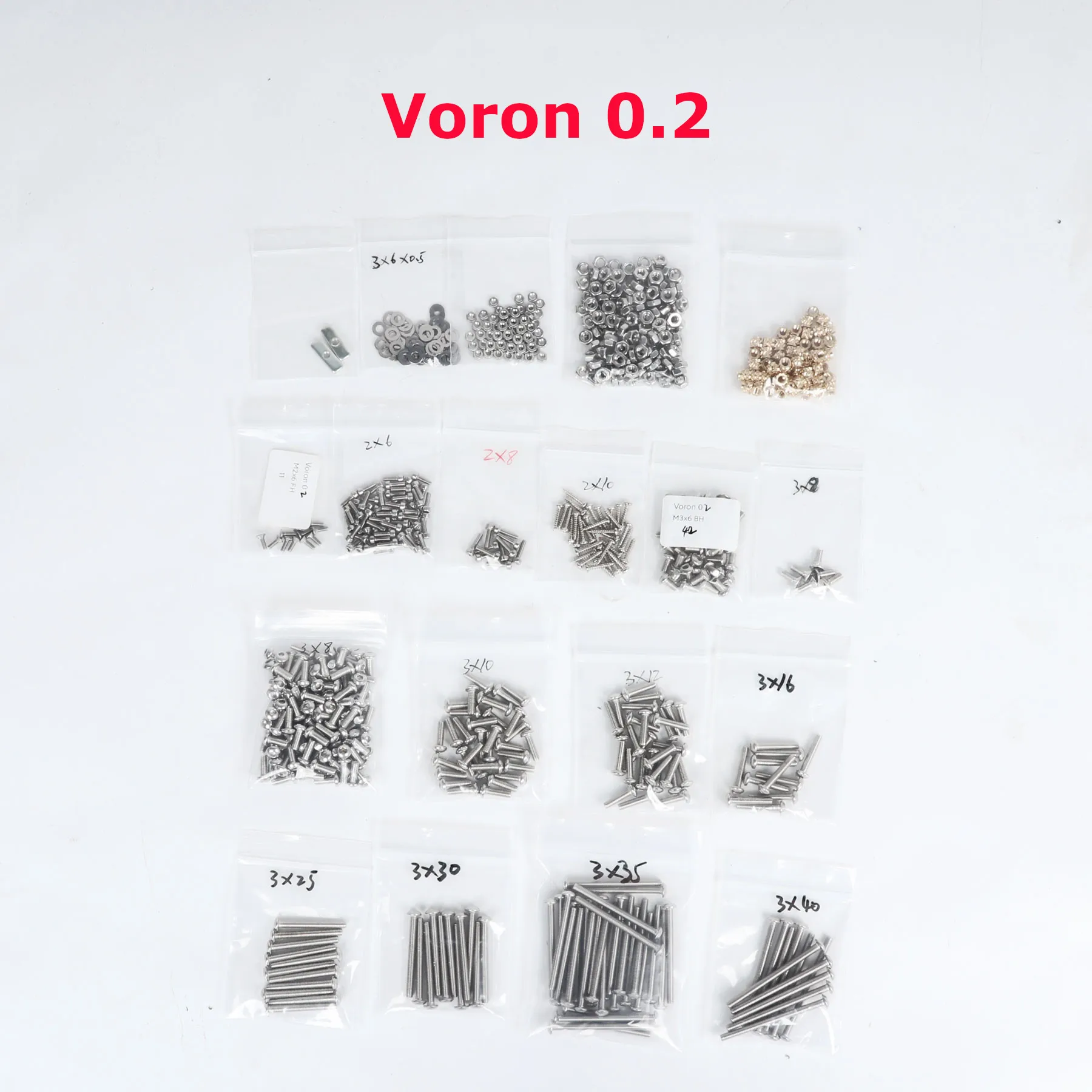 Blurolls Voron 0,2 Крепежные детали Полный комплект Винты и гайки из нержавеющей Стали 3D Принтер Проект 