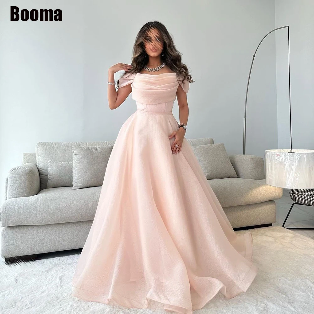 Booma/ Детские Розовые женские сказочные платья для выпускного вечера с открытыми плечами, Элегантные вечерние платья Длиной до пола без рукавов для торжественных случаев