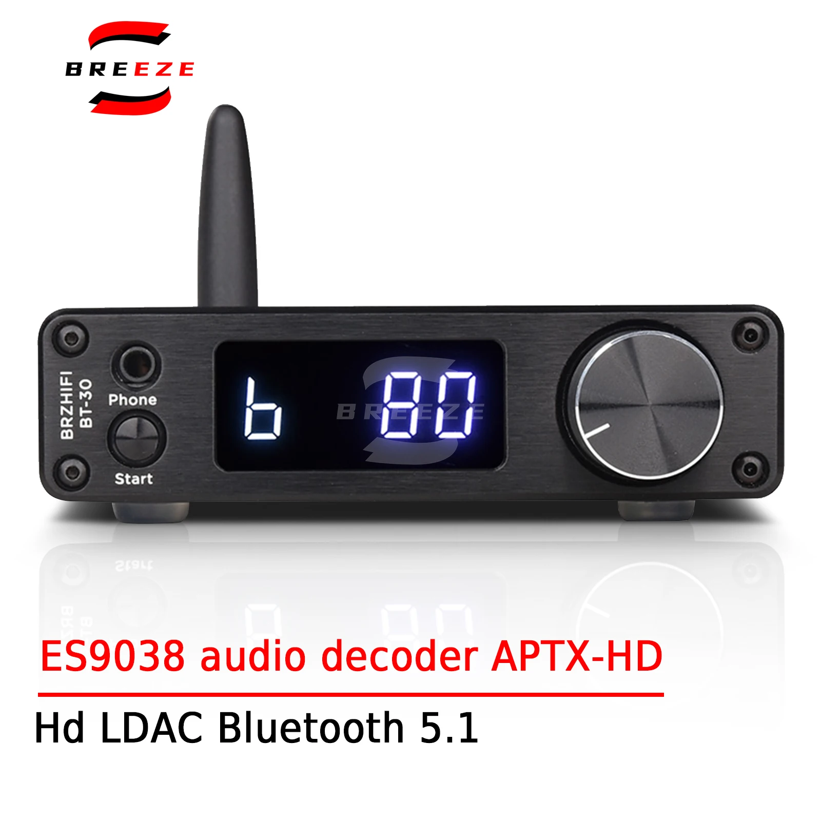 BREEZE HIFI BT30 HD LDAC Bluetooth 5.1 Приемник Fever ES9038, аудио декодер APTX-HD для домашнего кинотеатра