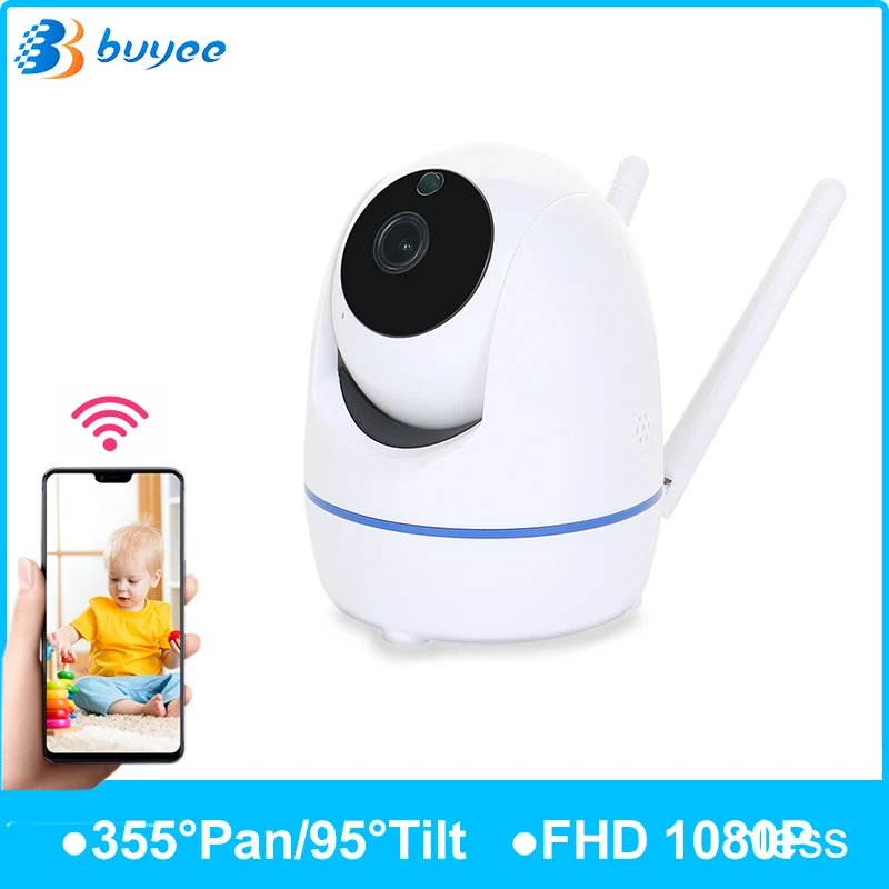 Buyee HD 1080P Wifi IP-камера, Интеллектуальная камера видеонаблюдения с автоматическим отслеживанием, Радионяня, Домашняя камера видеонаблюдения для домашних животных