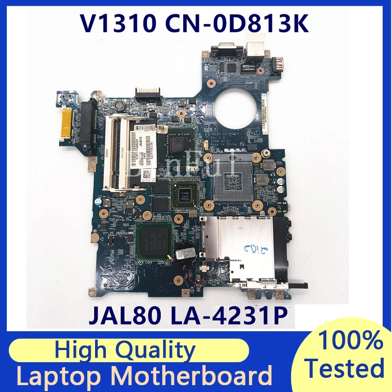 CN-0D813K 0D813K D813K Материнская плата Для ноутбука Dell Vostro 1310 Материнская плата G86-631-A2 JAL80 LA-4231P 100% Полностью Протестирована, работает хорошо