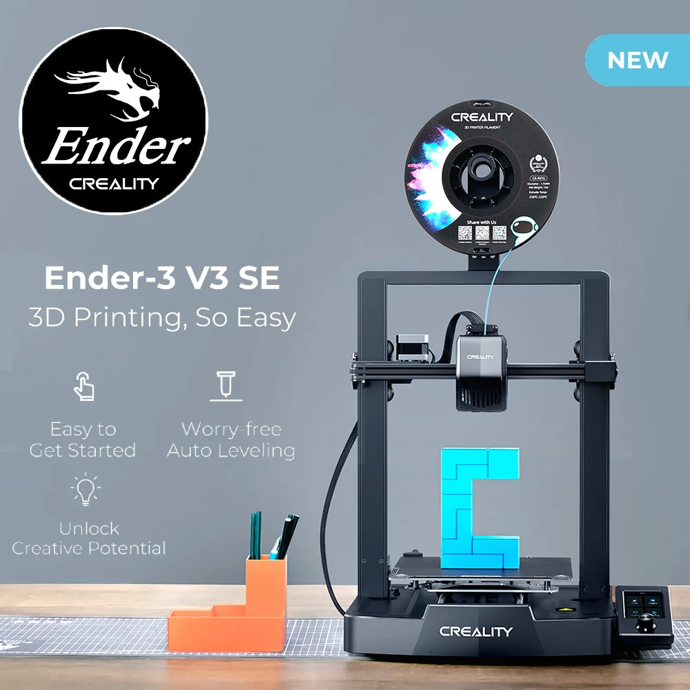 Creality 3D Ender-3 V3 SE Принтер Sprite Прямой Экструзии 250 мм/сек. Более высокая скорость печати Двойной дисплей IU по оси Z CR Touch Y Optica