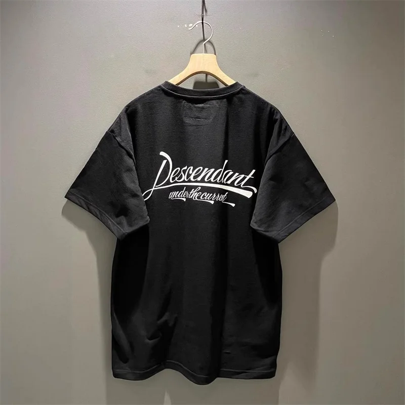 DESCENDANT DCDT, Летняя новинка, Простая художественная футболка с буквенным принтом Для мужчин И женщин, Свободная и удобная универсальная футболка для отдыха